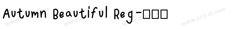 Autumn Beautiful Reg字体转换